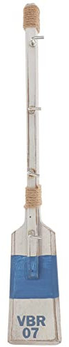 Angoily Wandhaken für H?ngende ?ntel Holzboot- Paddel mit Holzstangenhaken für Wand Dekorative Wandbügel für H?ngende Hüte Handtücher Robe Geldb?rse (Blau) Paddel