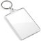DSL Lot de 100 porte-clés vierges en acrylique transparent pour photos double face – 50 x 35 mm – Petits cadres photo pour famille, amis, cadeaux et travaux manuels