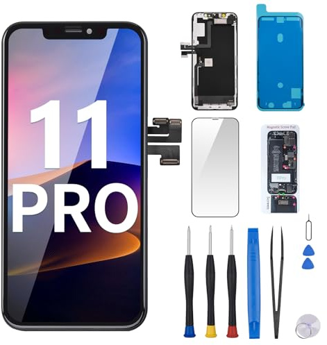 Risidamoy Reemplazo de pantalla para iPhone 11 Pro con altavoz y sensor de proximidad 5.8 pulgadas