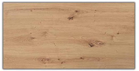 bümö Tischplatte 200x100 cm in Asteiche, Schreibtischplatte aus Holz, Holzplatte, Spanplatte kratzfest beschichtet, ABS-Kante, 120 kg Tragkraft für DIY Homeoffice Schreibtisch & mehr