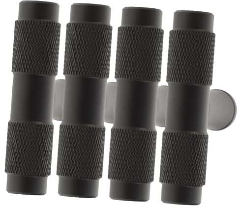 YARNOW 4 Pièces Poignée De Tiroir Poignées De Tiroir Poignées D'Armoire Noires Boutons De Commode Noirs Boutons Pour Commode Poignée De Porte De Style Industriel De En