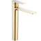 Rea STORM GOLD RUBINETTO LAVABO ALTO Miscelatore da bagno in ottone monocomando rubinetto regolabile caldo e freddo (oro chiaro)