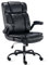 LIYURUI Bürostuhl PU-Leder 150KG belastbarkeit Computerstuhl Ergonomischer Flip-up Armlehnen/110° Schaukeln Chefsessel mit hoher Rückenlehne und breitem Sitz Schreibtischstuhl, Schwarz