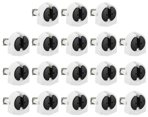 PATIKIL Support de Lampe Fluorescente T5, Paquet de 18, Base de Lampe G5, Douille de Tube Fluorescent LED 500 V, Type Tournant Non Shunté Support Lampe de Remplacement, 22 x 26 x 17 mm