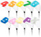 Golf Iron Club Head Covers Men 10Pcs Set for Right-hand 4-9,P,A,S,X Headcovers Protector White Neoprene Colorful Big Number