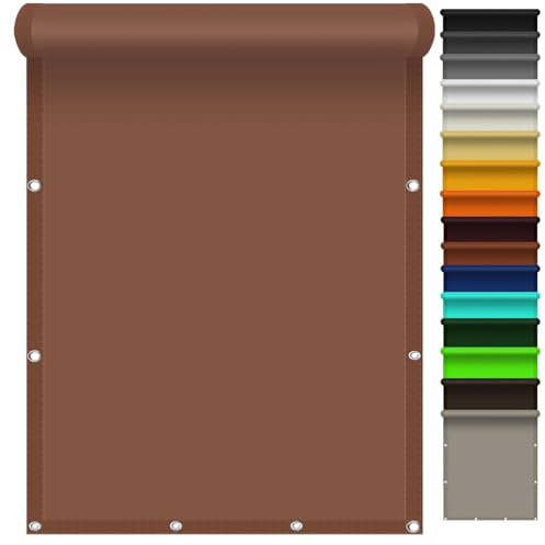 Sonnensegel 2 x 3 m Rechteckig Markisenstoffe Meterware mit Ösen Reißfest Wetterfest UV Schutz Ohne Bohren für Balkon Garten Terrasse, Braun