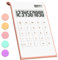 Rose Gold Taschenrechner, Rose Gold Bürobedarf und Zubehör, 10-stellige Solarbatterie Basisrechner, Dual Power Desktop Taschenrechner mit großem LCD Display, Rosa Büro Schulbedarf