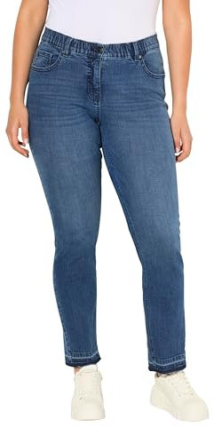 Ulla Popken, Damen, große Größen, Jeans Sammy, mit offenem Saum