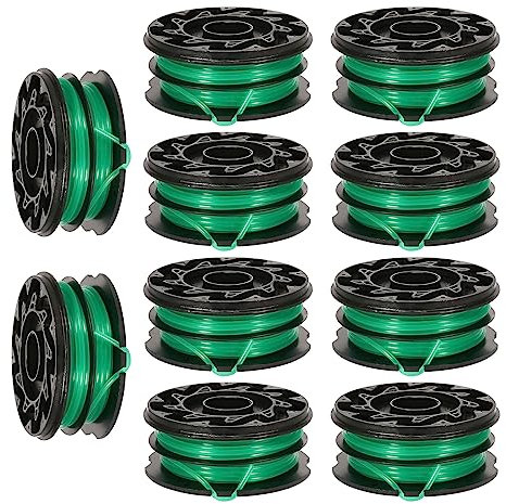 dcvbny 30FT 0.080 DF-080 Replacement Dual Line Spool for Black and Decker GH1100 GH1000 GH2000 Electric String Grass Trimmer Lawn Edger (10 Pack)