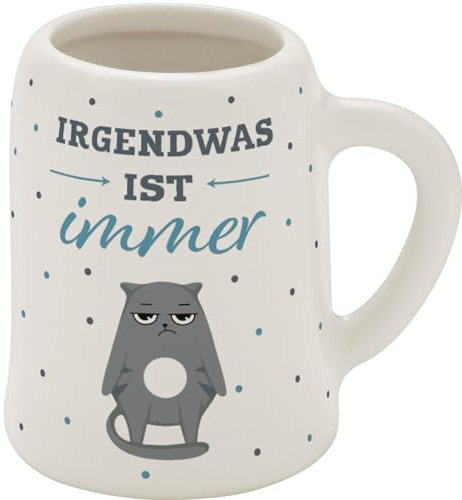 GRUSS & CO Schnapskrug mit Motiv Immer | New Bone China, 5 cl, Mini-Krug mit Spruch | Lustiges Geschenk, Party, Männergeschenk | 73850
