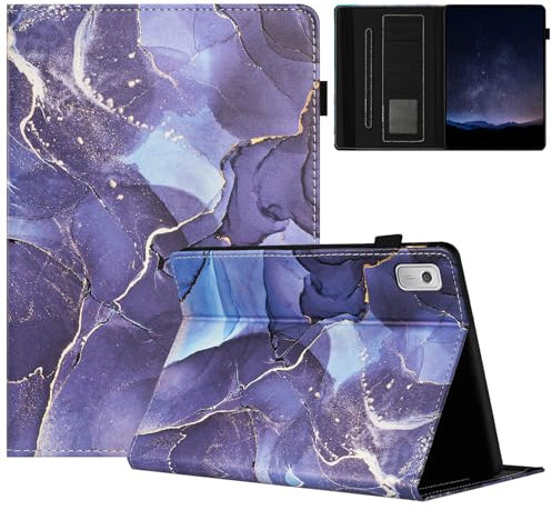 TEDTIKJT Custodia per Lenovo Tab P11 (2nd Gen) 11.5 2023 (TB350FU/TB350XU) Tablet Custodia Pelle PU Folio Cover con Chiusura Banda Elastica Supporto Protezione Cover,Marmo Galattico Grigio