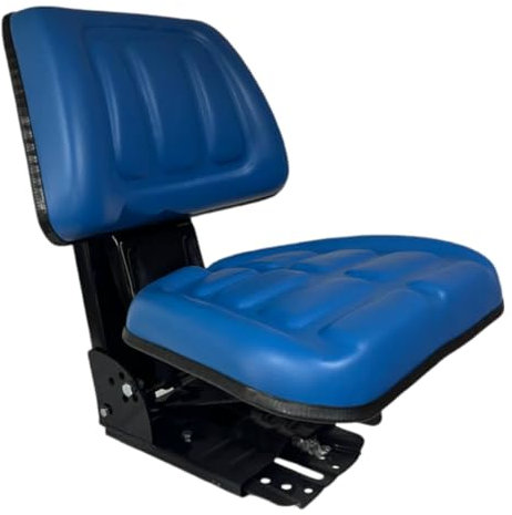 Siège universel en PVC noir pour chariots élévateurs, tracteurs, taupes, pelleteuses, machines industrielles, machines d'élevage, motos agricoles, sièges faucheurs, chariots élévateurs (RM30/BLUE)