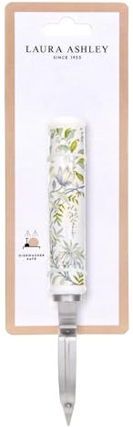 Laura Ashley Stainless Steel Fruit and Vegetable Peeler with Ergonomic Ceramic Handle - Ultra-Sharp Blade, Rust Resistant and Dishwasher Safe Potato Peeler for Effortless Peeling - Sage Parterre