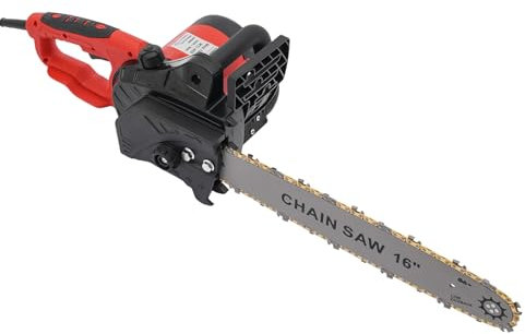 Troncatrice 220v 16 Pollici Troncatrice elettrica manuale potente e portatile per tagliare tutti i tipi di legno (rosso)