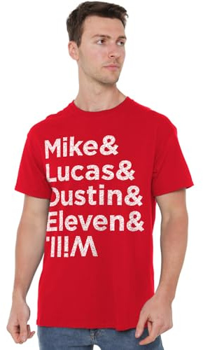 Stranger Things Mike Lucas Dustin Eleven & Will Names T-Shirt