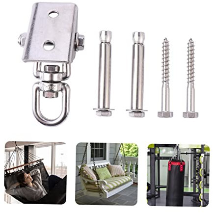 Happyyami 1satz Stahlhängeset Schwenk-hängesystem Robuster Edelstahl-schaukelhaken Für Hängematten Komplettes Mit Betonschrauben Und Ankern Für Innen Und Außenbereich Hochbelastbar Und