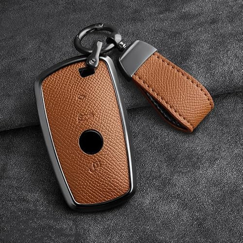 Car Key Shell For BMW 3/4/5 Series X1 X2 X3 X4 X5 X6 325Li 530 i3 iX3,Car Key Fob Cover Replacement,Key Fob Shell Case Blade,C-Brown-3