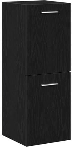 Mobile per Bagno Moderno in Rovere Nero con Ampio Spazio di Archiviazione 30X30X80 cm Design Elegante in MDF 2 Porte a Cerniera Ideale per Organizzazione Interna e Decorazione Elegante Soluzioni di M