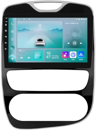 Ossuret Radio de coche para Renault Clio 4 (2012 – 2019), 10,1 pulgadas, Android 14, pantalla táctil, 2 + 64 GB, navegación GPS con Carplay Android, coche, WiFi, Bluetooth, USB