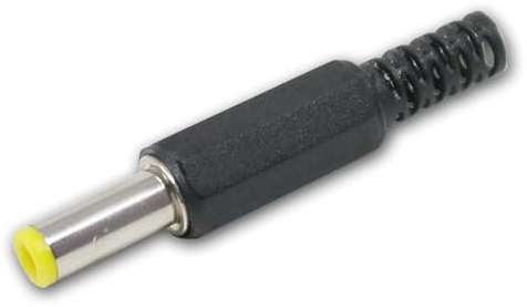 world-trading-net DC-Stecker 2,1 mm x 5,5 mm, 14mm Langer SchaftLötanschluss, schraubbar mit Zugentlastung & Knickschutz – Stromstecker Niedervolt für zB LED