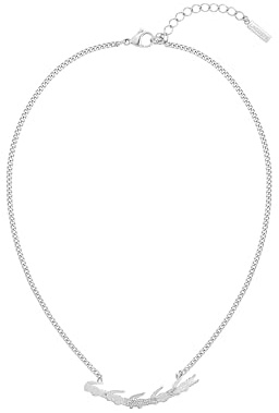 Lacoste Women's CROCODILE Collection Pendant Necklace available in silver, yellow gold or carnation gold