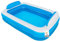Akitaink Piscina Gonfiabile Family 266x175x50 cm | Con Cuscini Incorporati, PVC Resistente, 2 Anelli, Azzurro Bianco, Per Bambini dai 3 Anni