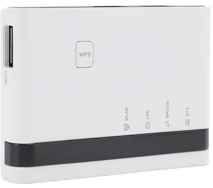 Luocute Serveur d'impression des Modes Autonomes, Serveur d'impression USB avec Partage de Pont LAN 10/100 Mbps, Support 4 Imprimantes, câblé, Réseau sans Fil 2,4 G pour (Prise UE)