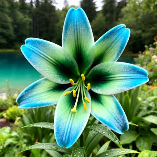 Lilien/Winterharte mehrjährige Lilie&Tiger lilie-ausgewählte,Orientalische LilieLilienmischung,selten,frischer Duft-2Rhizome-I