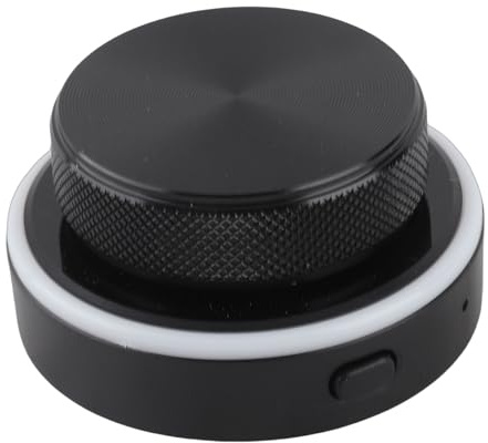 Fockety Manopola di Controllo del Volume, Controller Multimediale Personalizzabile Bluetooth 2.4G Tipo C con Luce RGB, Controller di Regolazione Multimediale Esterno per PC, Laptop