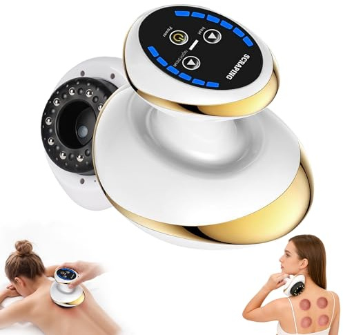 4 in 1 Elektrischer GuaSha Massager - 6 Stufen Anti Cellulite Gerät, Schröpfgerät Elektrisch mit Wärmefunktion, Kabelloses Design Vakuum Massagegerät, Schröpfmassagegerät für Bessere Durchblutung