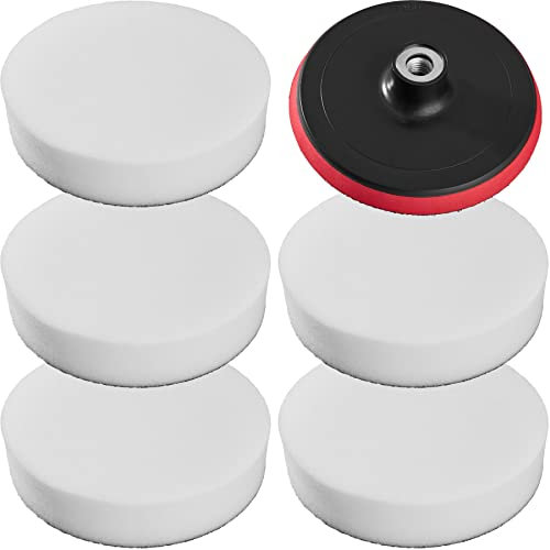 tectake® 5X Polierschwamm Soft 180mm + Teller 180mm