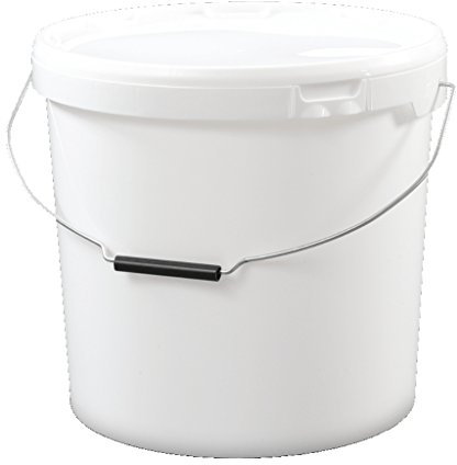 20 liter Eimer mit Deckel, weiß