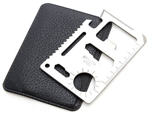 Multifunktionswerkzeug, multifunktionelles survial Tool in kompaktem Kreditkartenformat, Outdoor Tool mit Säge, Messer, Flaschenöffner uvm, Marke Ganzoo