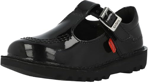 Kickers Kick T Patent Infant, Girls Mary Jane, Black (Black/Black), UK child 8 Child UK (25/26 EU)