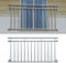 ECD Germany Balcón Francés 156x90cm Balustrada Rejilla para Ventana Terraza Barras Transversales Verja de Seguridad Barandilla de Acero con Recubrimiento de Polvo Incluye Kit de Montaje
