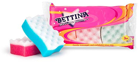 3PC Massage Sponge - Bath Shower Scrubber New Pack Strong Skin Cleaning Clean