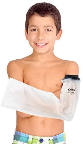 Limbo Gips- und Verbandschutz ganzer Arm Kinder, wasserdichte Duschhülle zum Baden mit Gips, Verband oder Wunde (Kinder 8-10 Jahre Armumfang: 22-25cm Armlänge: 55cm)