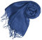 Lorenzo Cana - Luxus Damen Schal Leinenschal 100% Leinen 70 cm x 180 cm Tuch Naturfaser Modefarbe Riverside Mittelblau 93262