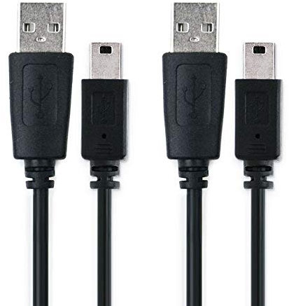 CELLONIC 2X Cable de Datos USB PVC 1m para Mando/Consola Compatible con Sony PSP-1000 / PSP-2000 / PSP-3000 / PSP-E1000 Cable Carga Mini USB a USB A 1A
