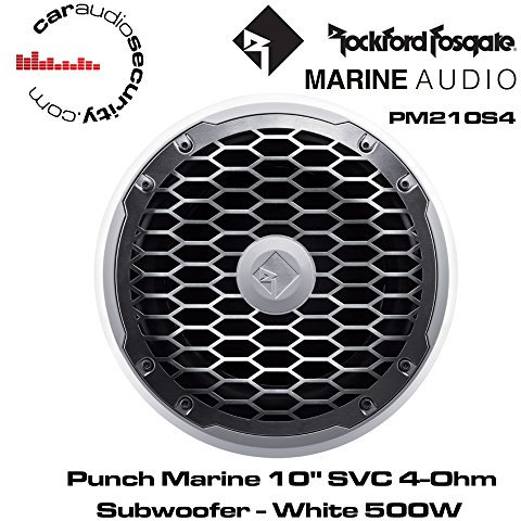 Rockford Fosgate PM210S4 - Punch Marine 10 SVC 4-Ohm Subwoofer - White 500W
