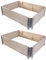 BigDean 2X Palettenrahmen für Hochbeet 80 x 60 x 20 cm = halbe Europalette - Holzrahmen faltbar, steckbar & stapelbar - ideal für Pflanzen, Blumen, Obst, Gemüse & Kräuter