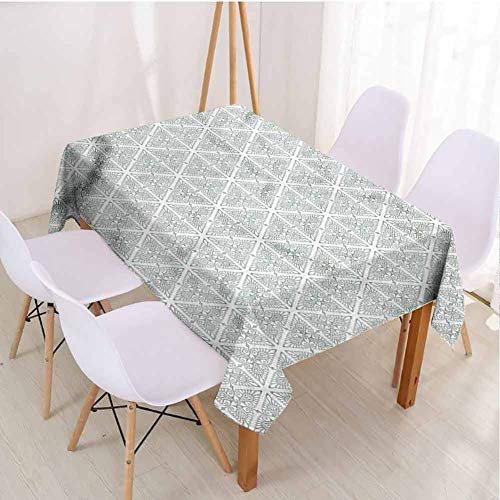 VICWOWONE Rechteckige Tischdecke im Vintage-Stil, maschinenwaschbar, Jugendstil-Muster, rechteckig, 137 x 183 cm (B x L)