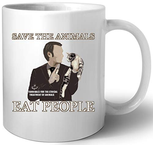 Luxogo Save The Animals, Eat People Keramik Tassen Mug