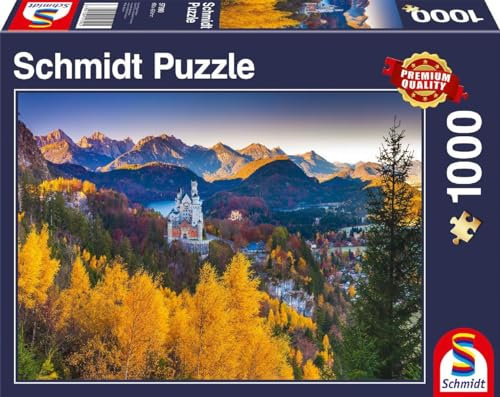 Schmidt Spiele 57390 Herbstliches Neuschwanstein, 1000 Teile Puzzle