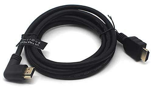 AWADUO 8K HDMI 2.1 Kabel Stecker auf Stecker mit 90 Grad rechtwinklig, Ultra Cord High Speed HDMI 8K@60Hz 4k@120Hz, HDMI 2.1 Kabel Kompatibel mit Monitor/Projektor/HDTV(1.8M)