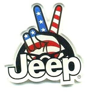 Jeep Acryl-Magnet mit Wellen-Logo, 6,4 x 6,3 cm