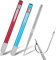 Grevosea 2Pcs Portable Knife Sharpening Diamond Retractable Knife Sharpener Pocket Diamond Rod Knife Sharpener for Kitchen Outdoor Activity Blue, Red