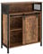 soges Sideboard Kücheschrank Kommode mit Schiebetür, Aufbewahrungsschrank mit Regalen für Wohnzimmer, Braun Rustikal 69 x 30 x 80 cm
