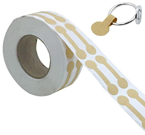 Casiler 500 Stück Schmucketiketten Preisschilder Blanko Preisschilder Selbstklebende Aufkleber in Langhantelform Schmuckzubehör