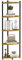 Ruichang Libreria Scaffale Angolare a 5 Livelli, Scaffalatura da Terra Mobile Angoliera Scaffale Espositivo Aperto in Legno Bambù per Soggiorno, Cucina, Casa, Ufficio, Corridoio,Nero